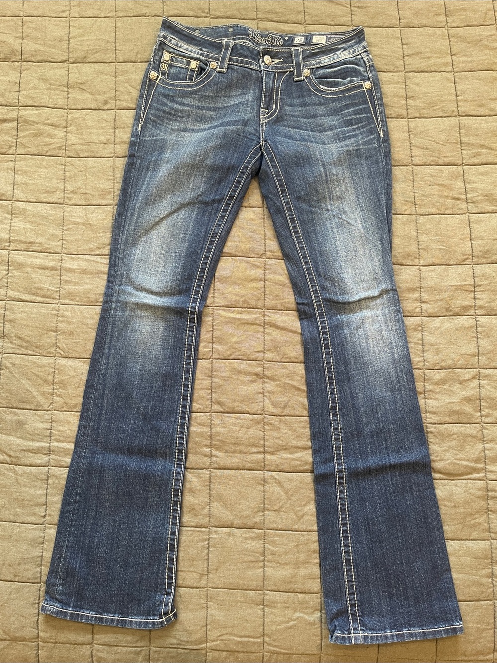 Miss Me Women’s Dark Blue Boot Cut Jeans Size 28